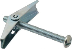 Value Collection - 5/16" Screw, 5/16" Diam, 3" Long, Toggle Bolt Drywall & Hollow Wall Anchor - 5/16" Drill, Zinc Plated, Steel, Use in Concrete, & Masonry, Hollow Tile, Plaster & Wallboard - Americas Industrial Supply