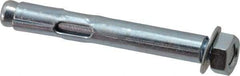 Value Collection - 3/8" Diam, 3/8" Drill, 3" OAL, Sleeve Concrete Anchor - Steel, Zinc-Plated Finish, Hex Nut Head, Hex Drive - Americas Industrial Supply