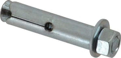 Value Collection - 1/2" Diam, 1/2" Drill, 2-1/4" OAL, Sleeve Concrete Anchor - Steel, Zinc-Plated Finish, Acorn Nut Head - Americas Industrial Supply