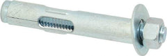Value Collection - 1/2" Diam, 1/2" Drill, 3" OAL, Sleeve Concrete Anchor - Steel, Zinc-Plated Finish, Hex Nut Head - Americas Industrial Supply