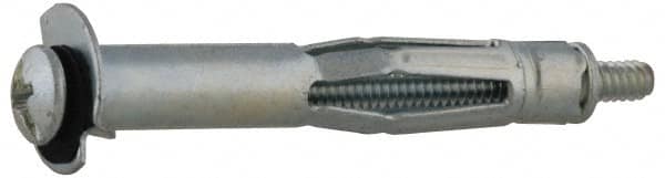 Value Collection - #6 to 32 Screw, 1/8" Diam, 3/4" Long, 1/8 to 1/4" Thick, Sleeve Drywall & Hollow Wall Anchor - 1/8" Drill, Zinc Plated, Steel, Use in Drywall - Americas Industrial Supply