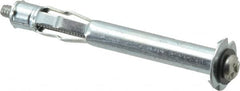 Value Collection - #6 to 32 Screw, 1/8" Diam, 1-1/4" Long, 1-1/4 to 1-3/4" Thick, Sleeve Drywall & Hollow Wall Anchor - 1/8" Drill, Zinc Plated, Steel, Use in Drywall - Americas Industrial Supply