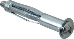 Value Collection - 1/4 - 20" Screw, 1/4" Diam, 2-1/2" Long, 5/8 to 1-3/16" Thick, Sleeve Drywall & Hollow Wall Anchor - 1/4" Drill, Zinc Plated, Steel, Use in Drywall - Americas Industrial Supply