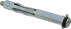 Value Collection - 1/4 - 20" Screw, 1/4" Diam, 3-1/8" Long, 1-1/4 to 1-3/4" Thick, Sleeve Drywall & Hollow Wall Anchor - 1/4" Drill, Zinc Plated, Steel, Use in Drywall - Americas Industrial Supply