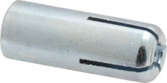 Value Collection - 1/4" Diam, 3/8" Drill, 1" OAL, Drop-In Concrete Anchor - Grade 5 Steel, Zinc-Plated Finish, 1/2" Thread Length - Americas Industrial Supply