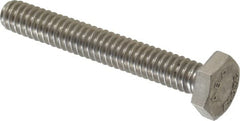 Value Collection - 1/4-20 UNC, 1-3/4" Length Under Head Hex Head Cap Screw - Fully Threaded, Grade 18-8 Stainless Steel, 7/16" Hex - Americas Industrial Supply