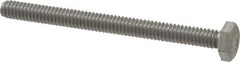 Value Collection - 1/4-20 UNC, 3" Length Under Head Hex Head Cap Screw - Fully Threaded, Grade 18-8 Stainless Steel, 7/16" Hex - Americas Industrial Supply