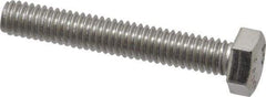 Value Collection - 5/16-18 UNC, 2" Length Under Head Hex Head Cap Screw - Fully Threaded, Grade 18-8 Stainless Steel, 1/2" Hex - Americas Industrial Supply