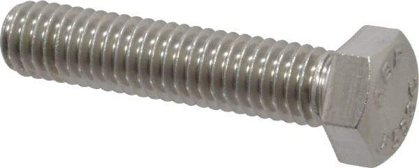 Value Collection - 3/8-16 UNC, 1-3/4" Length Under Head Hex Head Cap Screw - Fully Threaded, Grade 18-8 Stainless Steel, 9/16" Hex - Americas Industrial Supply