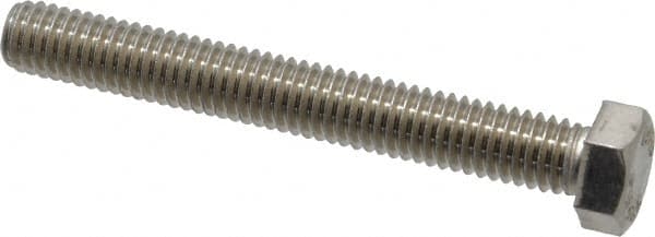 Value Collection - 3/8-16 UNC, 3" Length Under Head Hex Head Cap Screw - Fully Threaded, Grade 18-8 Stainless Steel, 9/16" Hex - Americas Industrial Supply