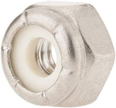 Value Collection - #10-24 UNC 18-8 Hex Lock Nut with Nylon Insert - 3/8" Width Across Flats, 1/4" High - Americas Industrial Supply