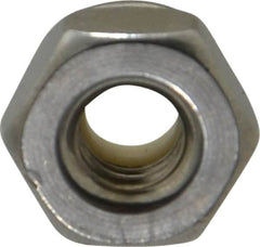 Value Collection - #10-32 UNF 18-8 Hex Lock Nut with Nylon Insert - 3/8" Width Across Flats, 1/4" High - Americas Industrial Supply