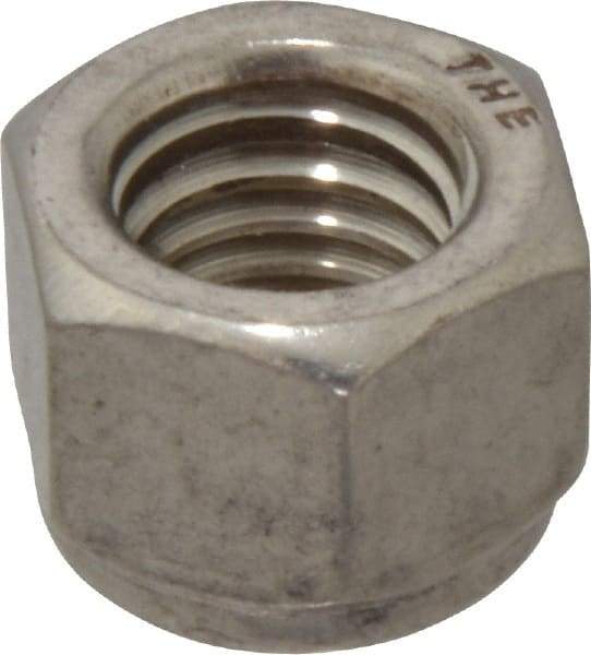 Value Collection - 1/2-13 UNC 18-8 Hex Lock Nut with Nylon Insert - 3/4" Width Across Flats, 39/64" High - Americas Industrial Supply