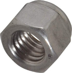 Value Collection - 5/8-11 UNC 18-8 Hex Lock Nut with Nylon Insert - 15/16" Width Across Flats, 49/64" High - Americas Industrial Supply