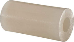 Made in USA - 0.171" ID x 3/8" OD, #8 Screw, Grade 6/6 Nylon Female Unthreaded Circuit Board Spacer - Round Body, 3/4" OAL - Americas Industrial Supply