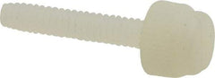 Micro Plastics - #6-32 Knurled Shoulderless Grade 6/6 Nylon Thumb Screw - 1" OAL, 0.243" Head Height - Americas Industrial Supply