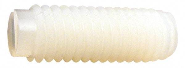 Made in USA - 1/4-20 UNC, 3/4" Length of Thread, Soft Tip Point Set Screw - Nylon - Americas Industrial Supply