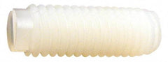 Made in USA - 1/4-20 UNC, 3/4" Length of Thread, Soft Tip Point Set Screw - Nylon - Americas Industrial Supply