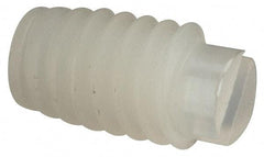 Made in USA - #8-32 UNC, 1/4" Length of Thread, Soft Tip Point Set Screw - Nylon - Americas Industrial Supply