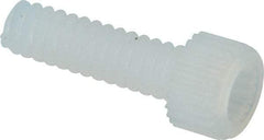 Made in USA - #4-40 UNC Hex Socket Drive, Socket Cap Screw - Grade 6/6 Nylon, Uncoated, Fully Threaded, 3/8" Length Under Head - Americas Industrial Supply