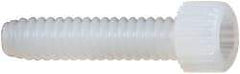 Made in USA - #4-40 UNC Hex Socket Drive, Socket Cap Screw - Grade 6/6 Nylon, Uncoated, Fully Threaded, 1/2" Length Under Head - Americas Industrial Supply