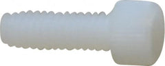 Made in USA - #8-32 UNC Hex Socket Drive, Socket Cap Screw - Grade 6/6 Nylon, Uncoated, Fully Threaded, 1/2" Length Under Head - Americas Industrial Supply