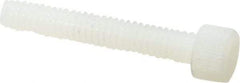 Made in USA - #8-32 UNC Hex Socket Drive, Socket Cap Screw - Grade 6/6 Nylon, Uncoated, Fully Threaded, 1" Length Under Head - Americas Industrial Supply