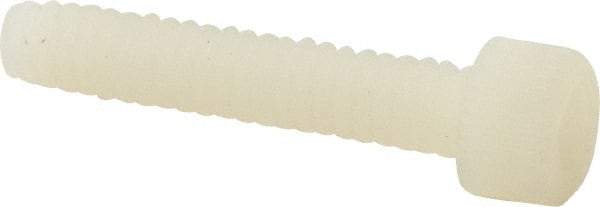 Made in USA - #10-24 UNC Hex Socket Drive, Socket Cap Screw - Grade 6/6 Nylon, Uncoated, Fully Threaded, 1" Length Under Head - Americas Industrial Supply