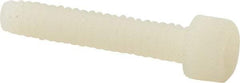 Made in USA - #10-24 UNC Hex Socket Drive, Socket Cap Screw - Grade 6/6 Nylon, Uncoated, Fully Threaded, 1" Length Under Head - Americas Industrial Supply
