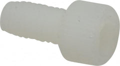Made in USA - #10-32 UNF Hex Socket Drive, Socket Cap Screw - Grade 6/6 Nylon, Uncoated, Fully Threaded, 3/8" Length Under Head - Americas Industrial Supply