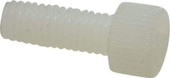 Made in USA - #10-32 UNF Hex Socket Drive, Socket Cap Screw - Grade 6/6 Nylon, Uncoated, Fully Threaded, 1/2" Length Under Head - Americas Industrial Supply