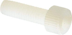 Made in USA - #10-32 UNF Hex Socket Drive, Socket Cap Screw - Grade 6/6 Nylon, Uncoated, Fully Threaded, 5/8" Length Under Head - Americas Industrial Supply