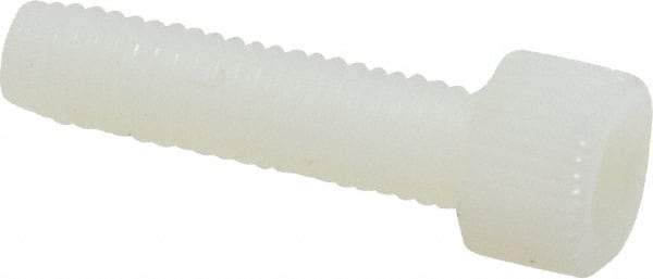 Made in USA - #10-32 UNF Hex Socket Drive, Socket Cap Screw - Grade 6/6 Nylon, Uncoated, Fully Threaded, 3/4" Length Under Head - Americas Industrial Supply