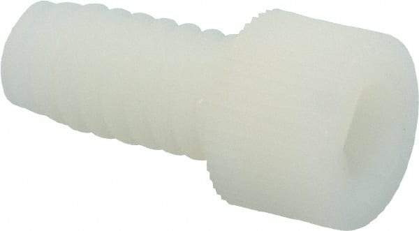 Made in USA - 1/4-20 UNC Hex Socket Drive, Socket Cap Screw - Grade 6/6 Nylon, Uncoated, Fully Threaded, 1/2" Length Under Head - Americas Industrial Supply