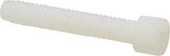 Made in USA - 1/4-20 UNC Hex Socket Drive, Socket Cap Screw - Grade 6/6 Nylon, Uncoated, Fully Threaded, 1-1/2" Length Under Head - Americas Industrial Supply