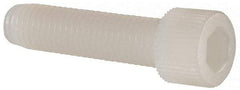 Made in USA - 1/4-28 UNF Hex Socket Drive, Socket Cap Screw - Grade 6/6 Nylon, Uncoated, Fully Threaded, 1" Length Under Head - Americas Industrial Supply
