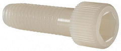 Made in USA - 3/8-16 UNC Hex Socket Drive, Socket Cap Screw - Grade 6/6 Nylon, Uncoated, Partially Threaded, 1-1/4" Length Under Head - Americas Industrial Supply