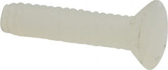 Made in USA - #4-40 UNC, 1/2" OAL Slotted Drive Machine Screw - Flat Head, Grade 6/6 Nylon, Uncoated, Without Washer - Americas Industrial Supply