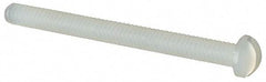 Made in USA - #2-56 UNC, 1" Length Under Head Slotted Drive Machine Screw - Round Head, Grade 6/6 Nylon, Uncoated, Without Washer - Americas Industrial Supply