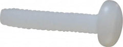 Made in USA - #4-40 UNC, 1/2" Length Under Head Slotted Drive Machine Screw - Pan Head, Grade 6/6 Nylon, Uncoated, Without Washer - Americas Industrial Supply