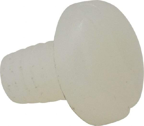 Made in USA - #8-32 UNC, 1/4" Length Under Head Slotted Drive Machine Screw - Pan Head, Grade 6/6 Nylon, Uncoated, Without Washer - Americas Industrial Supply