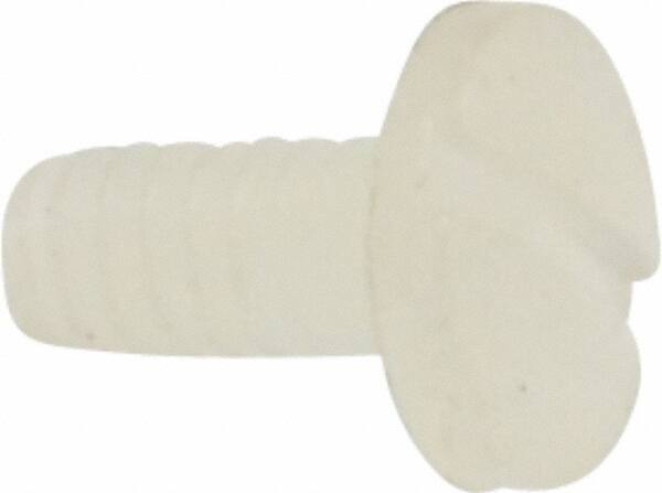 Made in USA - #2-56 UNC, 3/16" Length Under Head Slotted Drive Machine Screw - Binding Head, Grade 6/6 Nylon, Uncoated, Without Washer - Americas Industrial Supply