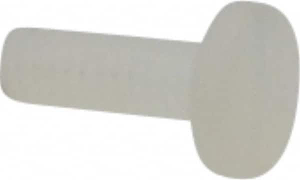 Made in USA - #2-56 UNC, 1/4" Length Under Head Slotted Drive Machine Screw - Binding Head, Grade 6/6 Nylon, Uncoated, Without Washer - Americas Industrial Supply
