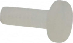 Made in USA - #2-56 UNC, 1/4" Length Under Head Slotted Drive Machine Screw - Binding Head, Grade 6/6 Nylon, Uncoated, Without Washer - Americas Industrial Supply
