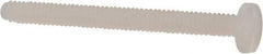Made in USA - #2-56 UNC, 1" Length Under Head Slotted Drive Machine Screw - Binding Head, Grade 6/6 Nylon, Uncoated, Without Washer - Americas Industrial Supply