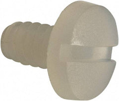 Made in USA - #4-40 UNC, 3/16" Length Under Head Slotted Drive Machine Screw - Binding Head, Grade 6/6 Nylon, Uncoated, Without Washer - Americas Industrial Supply