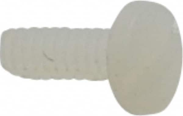 Made in USA - #4-40 UNC, 5/16" Length Under Head Slotted Drive Machine Screw - Binding Head, Grade 6/6 Nylon, Uncoated, Without Washer - Americas Industrial Supply