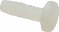 Made in USA - #4-40 UNC, 3/8" Length Under Head Slotted Drive Machine Screw - Binding Head, Grade 6/6 Nylon, Uncoated, Without Washer - Americas Industrial Supply