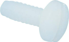 Made in USA - #6-32 UNC, 3/8" Length Under Head Slotted Drive Machine Screw - Binding Head, Grade 6/6 Nylon, Uncoated, Without Washer - Americas Industrial Supply
