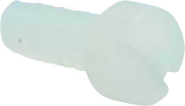 Made in USA - #4-40 UNC, 1/4" Length Under Head Slotted Drive Machine Screw - Fillister Head, Grade 6/6 Nylon, Uncoated, Without Washer - Americas Industrial Supply